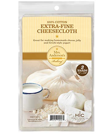 Mrs. Anderson’s Baking 22018 Extra-Fine Cheesecloth, 100-Percent Cotton, 40S Weave, 3-Yards