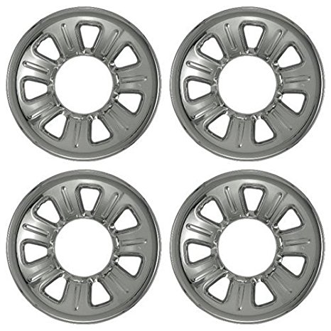 Set of 4 Chrome Wheel Skin Hubcaps: Ford Ranger (2001 - 2011) & Mazda B series (2001 - 2010) 15x7 Inch 5 Lug 7 Slot Steel Rim -Aftermarket: IMP/21