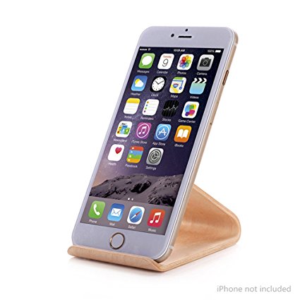 EtechMart Natural White Birch Wooden Portable Universal Phone Stand for iPhone Samsung Android