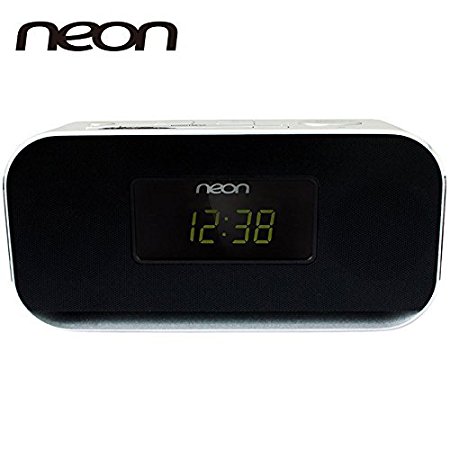 Neon174; electronic MS115BT-37 Clock radio with perfect sound, Bluetooth, Dual Alarm and 20 FM radio station presets