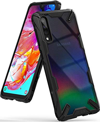 Ringke Fusion-X Designed for Galaxy A70 Case Protection Shock Absorption Technology Cover (6.7") - Black
