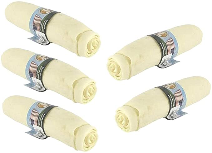 Wholesome Hide (5 Pack) Super Thick Retriever Roll Dog Treats - Made in The USA