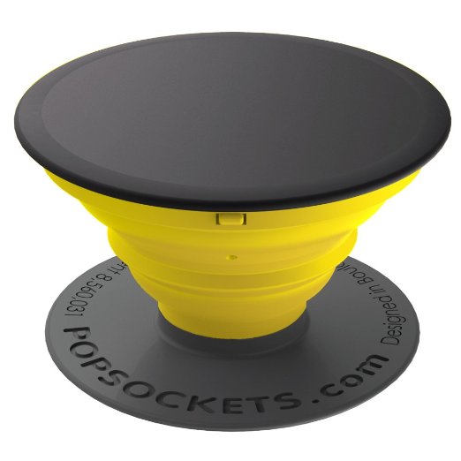 PopSockets: Expanding Stand and Grip for Smartphones and Tablets (Black/Yellow/Black)