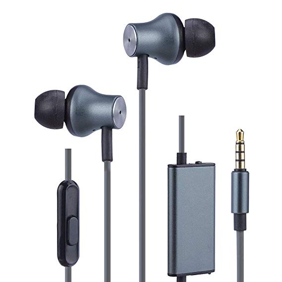 Avantree Active Noise Cancelling Earbuds with Microphone, Wired ANC Sound Canceling Earphones, Noise Reduction Isolating in Ear 3.5mm Headphones for Travel Airplane iPhone Cell Phones PC - ANC029