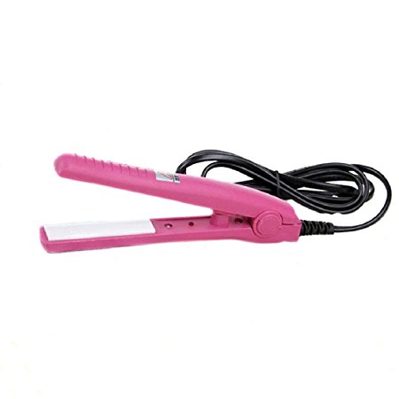 Mokingtop Mini Travel Woman Ceramic Portable Ceramic Hair Straightener (Pink)