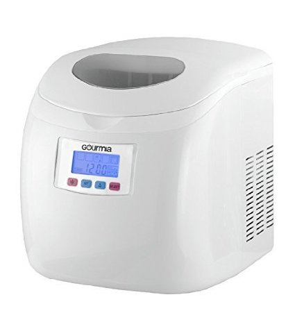 Gourmia GI110 Compact Portable Electric Ice Maker, Express Machine with 3 Quart Water Tank, Get Ice In 10 minutes; Makes 26 Pounds of Ice a Day - White