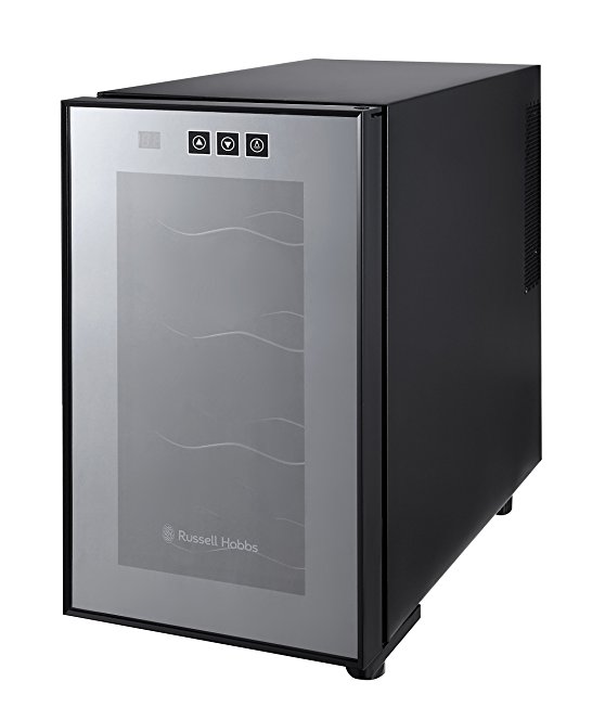 Russell Hobbs RH8WC2 8 Bottle Digital Wine/Drinks Cooler Black Glass