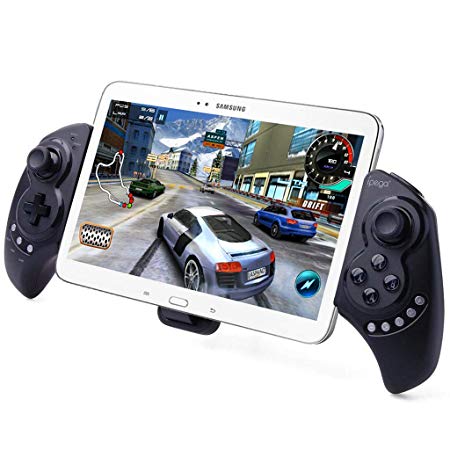 iPega PG-9023 Wireless Gamepad Game Controller, Telescopic Extendable Joystick for 5-10 inch Tablets Phones, Compatible with PC, Android, Samsung Galaxy Tab S3 S2 Note 9 Galaxy S9  S8  Lenovo Huawei