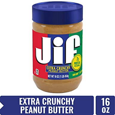 JIF Peanut Butter Spread, Crunchy, 16 oz