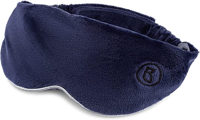 BARMY Weighted Sleep Mask (0.8lb/13oz, 5 Colors) Weighted Eye Mask for Sleeping, Eye Cover That Blocks Out Light to Help Relaxation and Night Sleep, Comfortable Blackout Sleeping Mask, Navy Blue