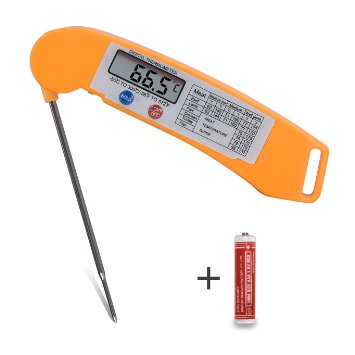 Sinvitron Instant Read Cooking Thermometer with Long Probe - Ultra Fast Electronic Digital Accurate Kitchen Tool For Barbecue Grilling BBQ Meat Baking