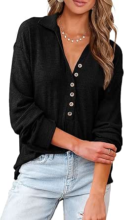 BTFBM Women Casual Button Down Fall Blouses 2024 Long Sleeve Solid Business Work Tops Cute Relaxed Fit Shirts