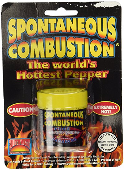 Spontaneous Combustion Worlds Hottest Pure Ground Red Savina Habanero Powder