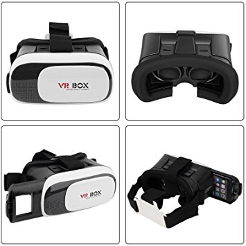 DMG VR Headset VR Box 3D Virtual Reality VR Glasses with Adjustable Lenses - Compatible VR for iPhone 7, 7 Plus, 6, iPhone 5, Lenovo K4 Note, Moto G4, Android Phones