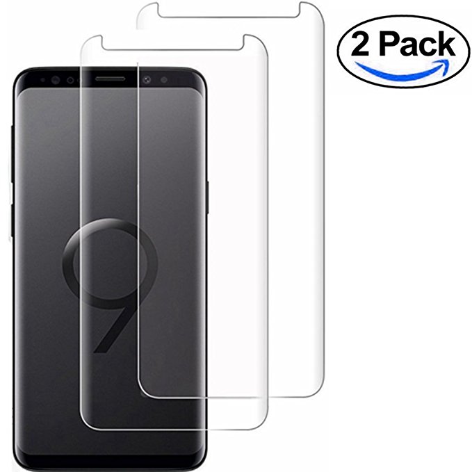 Samsung Galaxy S9 Screen Protector [2-Pack], OLINKIT [Case-Friendly] Tempered Glass Screen Protector for Samsung Galaxy S9 - (CLEAR)