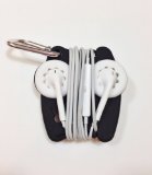 Grapperz Earbud Holder  Protector  Cord Wrap - black