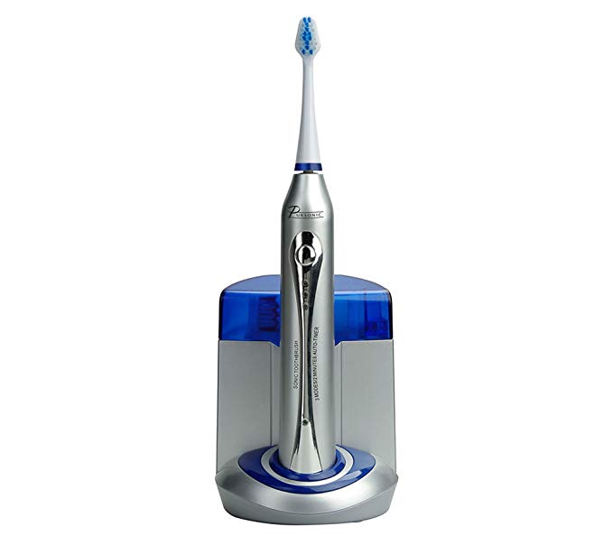 Pursonic Deluxe Plus Sonic Electric Toothbrush with UV Sanitizing Function and Bonus 12-pk. Brush Heads