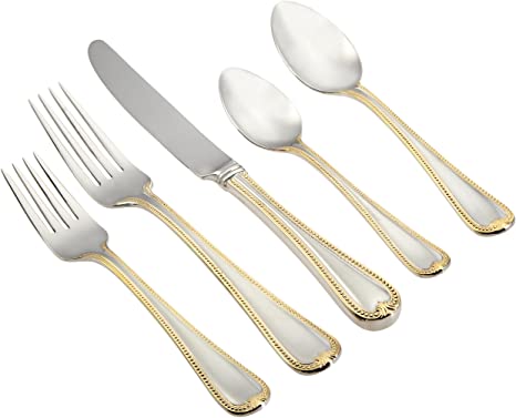 Lenox 5-Piece Vintage Jewel Gold Place Setting , Silver -