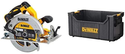 DEWALT DCS570B  7-1/4" (184mm) 20V Cordless Circular Saw with Brake (Tool Only) with Dewalt DWST08205 ToughSystem Tote