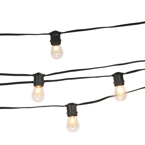 54 Foot Connectable Heavy Duty 24-Socket Vintage Festoon Light Strand with 11W Bulbs, UL Listed, For Indoor and Outdoor Application