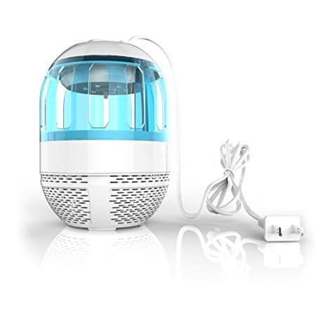 Non-toxic Mosquito Trap, Electronic UV Light Lamp Flies Insect Killer Bug Zapper Non-toxic Mosguito killer Eco-friendly Mosquito Insect Inhaler Lamp for Indoor Outdoor Use