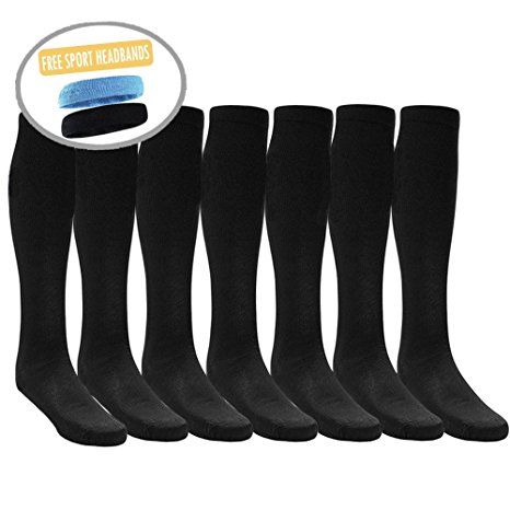 Compression Socks for Men & Women,15-20mmHg-7 Pack