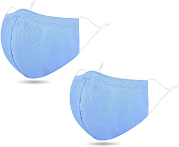 Lullaby 2 Pack Blue Reusable Washable Face Madk Breathable Bandana