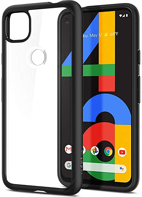 Spigen Ultra Hybrid Works with Google Pixel 4a Case (2020) - Matte Black