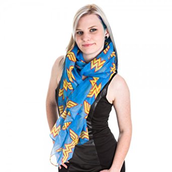 Wonder Woman Toss Print Viscose Scarf