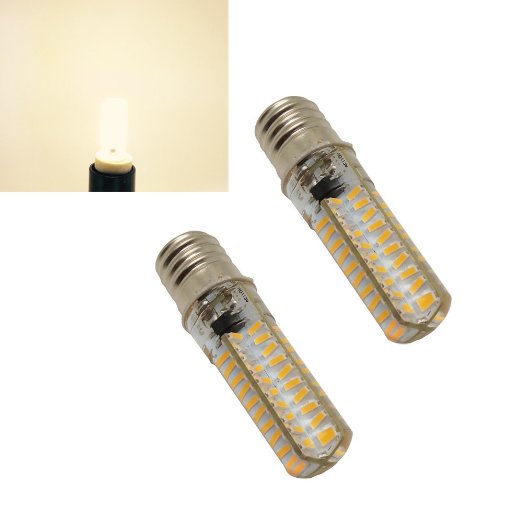 LJY 2-Pack E17 45W Dimmable 4014SMD 80-LED Bulbs Warm White Light 2800-3000K 400-420LM 110V AC