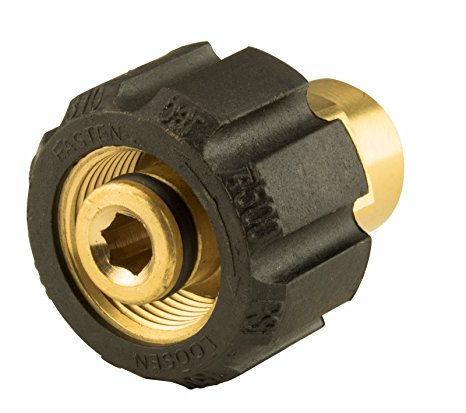 Erie Tools Brass Twist Coupler Adapter 1/4" FNPT x 22mm 4500 PSI for Pressure Power Washers