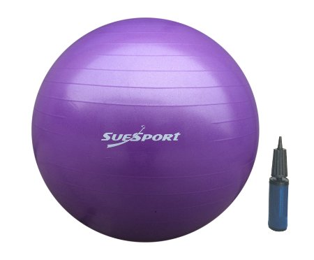 SUESPORT Anti-Burst Gym Ball Kit With PumpBody Balance Ball Yoga Ball Exercise Stability Ball 3-Size Available