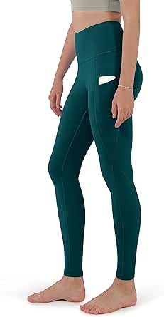 ODODOS Women's High Waisted Yoga Leggings with Pockets, Tummy Control Non See Through Workout Athletic Running Yoga Pants