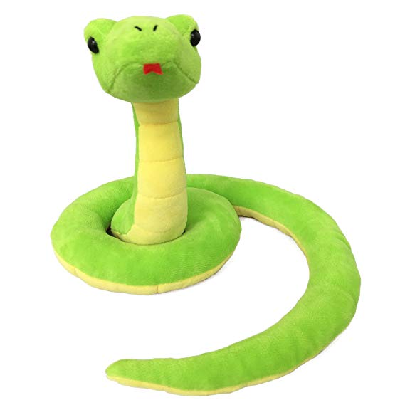 Ice King Bear Lifelike Green Snake Stuffed Animal - Plush Toy (Standing)
