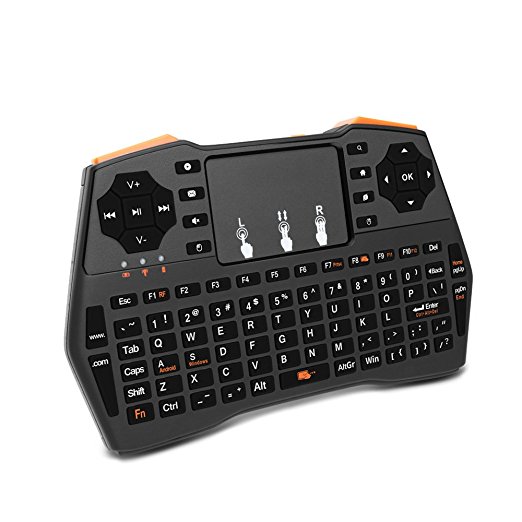 Betheaces Wireless Mini Keyboard 2.4GHz Game Keyboard with Touchpad Mouse Remote Control, Rechargeable Combos for PC, Pad, Laptop, Tablet, Google Android TV Box and More