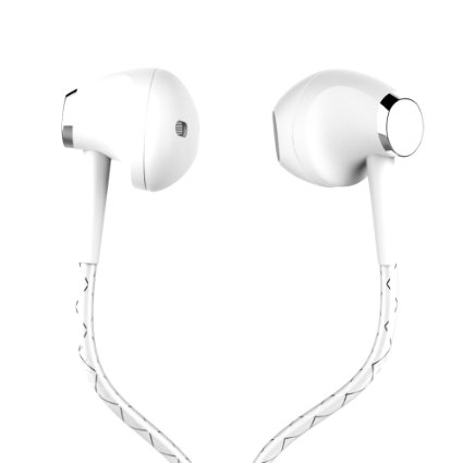 jingtuoA1 3.5mm Stereo In-ear Earbuds with Mic Volume Key Earphones with Mic Headphones with Mic Microphone In-line Control In-line Volume for Samsung HTC Lg Android Phones Accessories (WHITE)