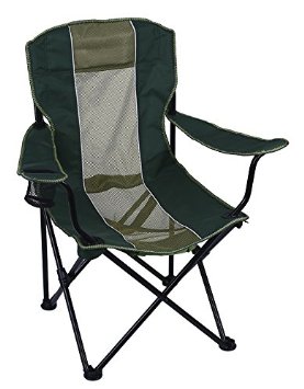 Forfar 260lbs Lightweight Steel Folding Camping Arm Chair with Carry Bag