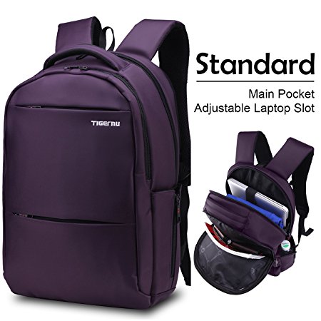 Lapacker Water Resistant Lightweight Thin Laptop Backpacks 13-15.6 Bussiness Tablet Computer Backpacks Purple for Women
