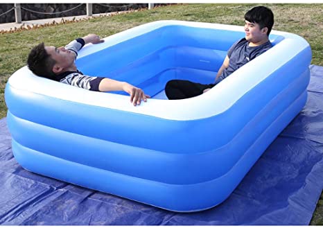 FINA Inflatable Swimming Pool, Family Lounge Pool, Inflatable Lounge Pool for Kiddie, Adults, Easy Set Swimming Pool for Backyard, Summer Water Party, Outdoor Swimming Pools (18014260(M))