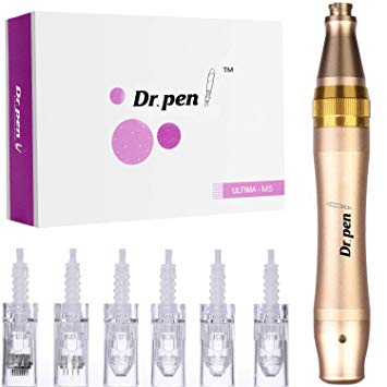 Dr. Pen Ultima M5 Professional Microneedling Pen Wireless Electric Skin Repair Tools with 4xNano, 1x12-Pin, 1x36-Pin Replacement Needles Cartridges