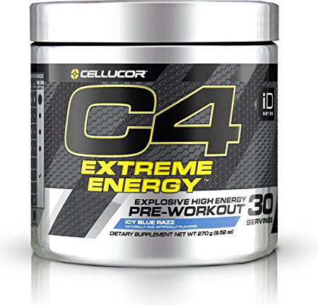 Cellucor, C4 Extreme Energy, Explosive High Energy Pre-Workout, Icy Blue Razz, 30 Servings