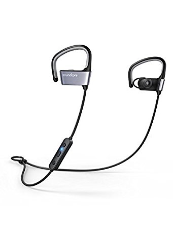 Soundcore Arc Wireless Sport Earphones by Anker, IPX5 Water Resistant, 10 Hour Battery Life, with Flexible EarHooks for Workout, Running, and Gym