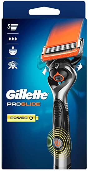 Gillette ProGlide Power Men's Shaver with 5 Anti-friction Blades for a Close, Durable Shave