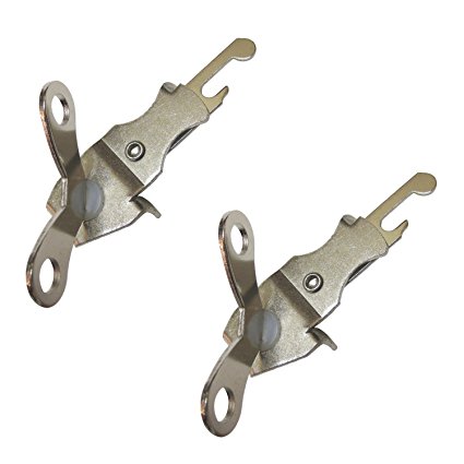 Set of 2 Compact Size Butterfly Can Openers. Mini Size Can and Bottle Openers, Nickel Plated Steel, 4"