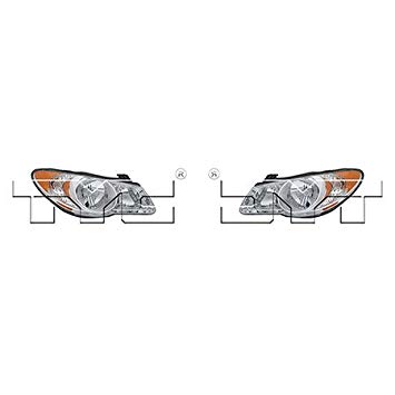 CarLights360: Fits 2007 2008 2009 Hyundai Elantra Headlight Assembly Driver and Passenger Side NSF Certified w/Bulbs - Replaces HY2502138 HY2503138