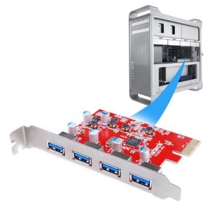 4 Ports for Mac ProInateck 4 Ports PCI-E to USB 30 Expansion Card for Mac Pro Early 2008 to 2012 Late Version - Interface USB 30 4-Port Express Card Desktop - No Additional Power Connection Needed