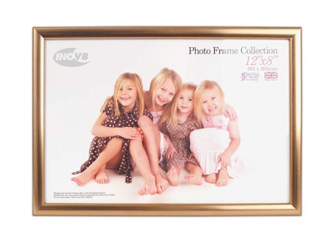 Inov8 A4 British Made Traditional Picture/Photo Frame, Value Gold
