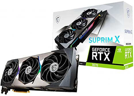 MSI GeForce RTX 3070 SUPRIM X 8G LHR Graphics Card '8GB GDDR6, 1905MHz, 3x DisplayPort, HDMI, Tri Frozr Fan'