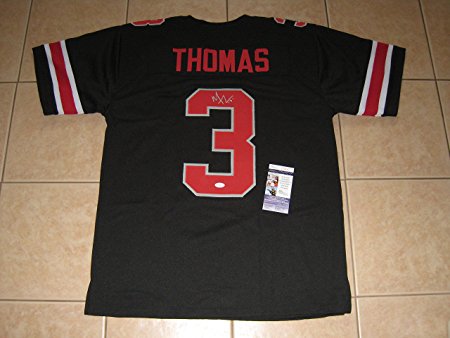 Michael Thomas #3 Autographed Ohio State Buckeyes Custom Sewn Black Jersey - JSA Witness COA