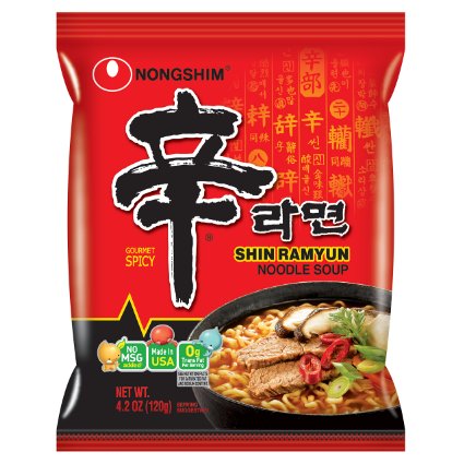 Nongshim Shin Ramyun Noodle Soup Gourmet Spicy 42 Ounce Pack of 20